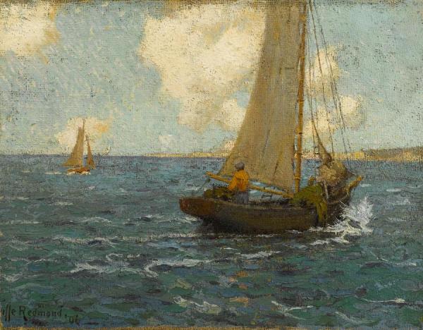 Sailboats On Calm Seas, 1906 by Granville Redmond