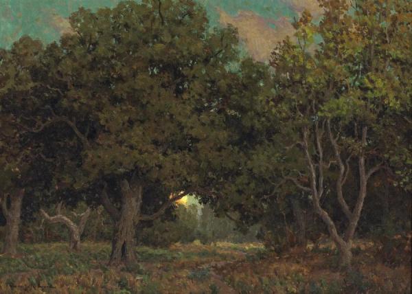 Sunset Through The Trees by Granville Redmond Oil Painting Reproductions