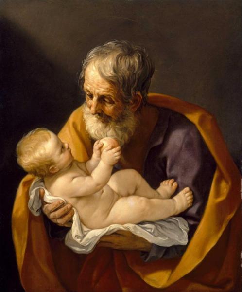 Saint Joseph And The Christ Child by Guido Reni Oil Painting Reproductions