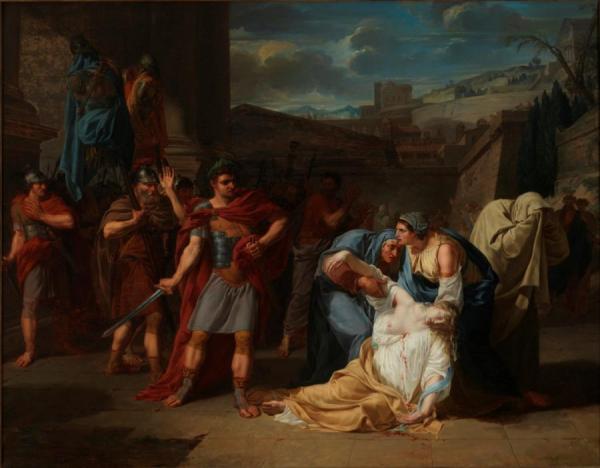 The Death Of Camilla by Guillaume Guillon-lethiere