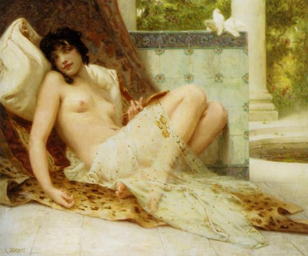 Nude On The Sofa by Guillaume Seignac