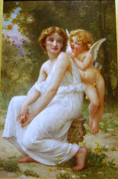 Venus And Cupid by Guillaume Seignac