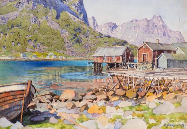 Fishing Docks, 1918 by Gunnar Widforss