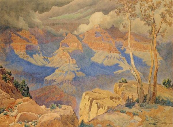 Grand Canyon by Gunnar Widforss Oil Painting Reproductions