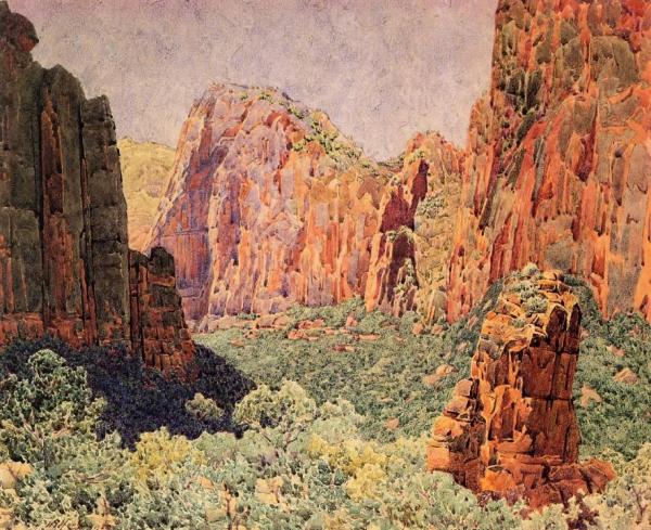 Temple Of Sinawava - Zion National Park by Gunnar Widforss