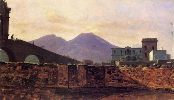 View Of Vesuvius From The Bridge Of St. Januarius, Naples by Gustaf Soderberg
