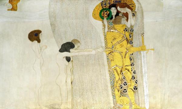 Beethoven Frieze, Suffering Humanity by Gustav Klimt