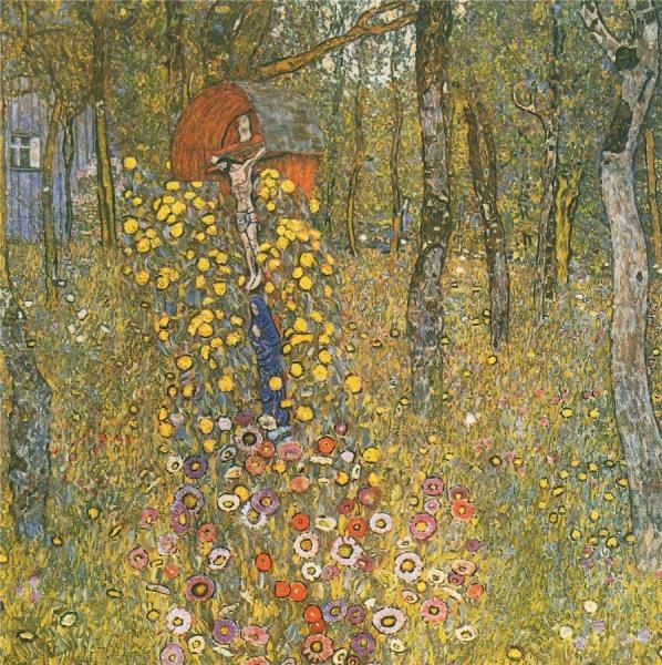 Gustav Klimt Farm Garden With Crucifix