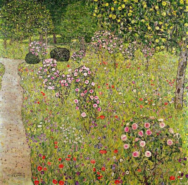 Fruit Garden With Roses by Gustav Klimt