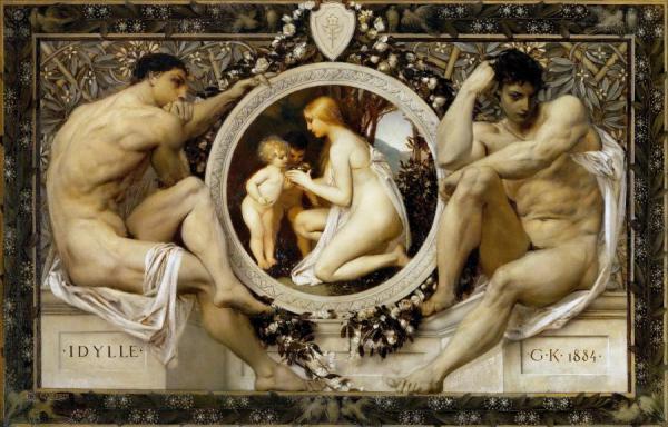 Idylle by Gustav Klimt