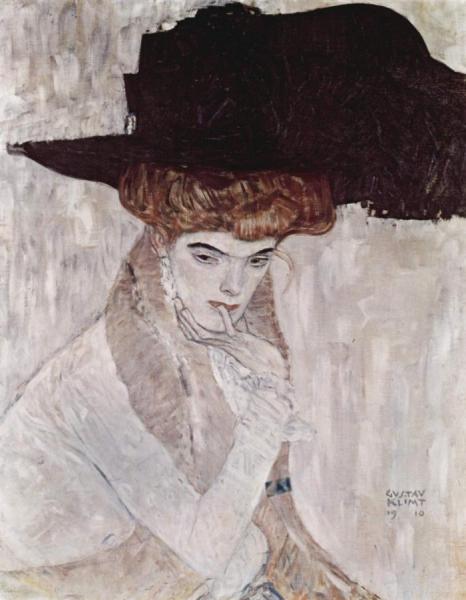 The Black Feather Hat by Gustav Klimt