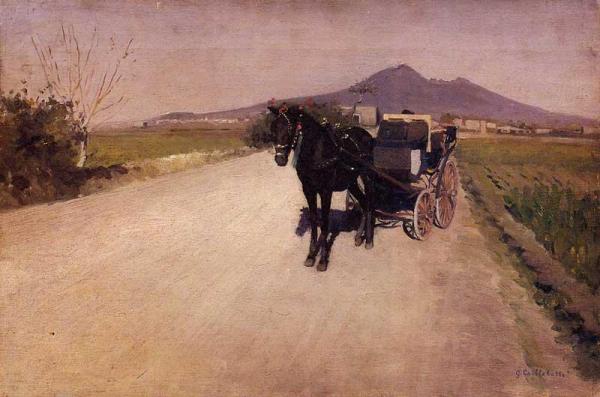A Road Near Naples by Gustave Caillebotte