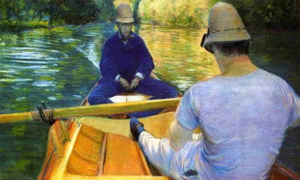 Boaters On The Yerres by Gustave Caillebotte
