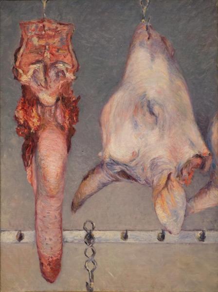 Calf's Head And Ox Tongue by Gustave Caillebotte