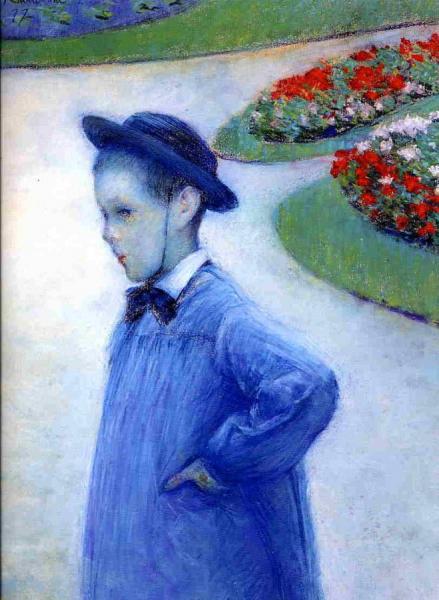 Camille Daurelle In The Park At Yerres by Gustave Caillebotte