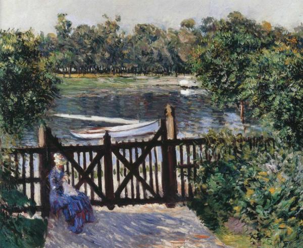 Entrance To The Garden At Petit Gennevilliers by Gustave Caillebotte