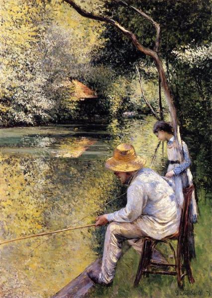 Fishing by Gustave Caillebotte