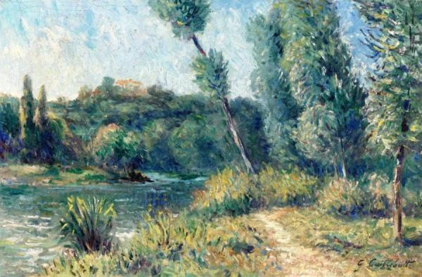 Ile Marane And The Small Arm Of The Seine by Gustave Caillebotte