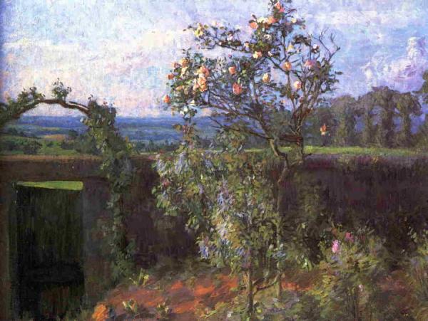 Landscape Near Yerres by Gustave Caillebotte