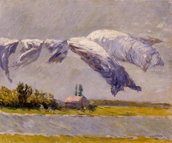 Laundry Drying, Petit Gennevilliers by Gustave Caillebotte