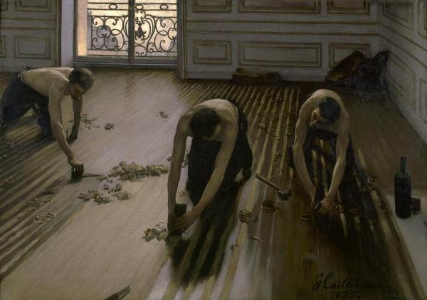 Les Raboteurs De Parquet by Gustave Caillebotte