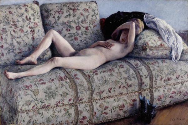 Nude On A Couch by Gustave Caillebotte