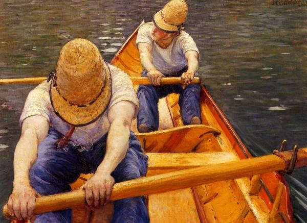 Oarsmen by Gustave Caillebotte