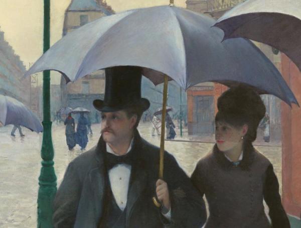 Paris Street In Rainy Weather(detail) by Gustave Caillebotte