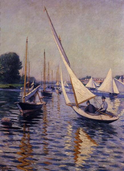 Regatta At Argenteuil by Gustave Caillebotte