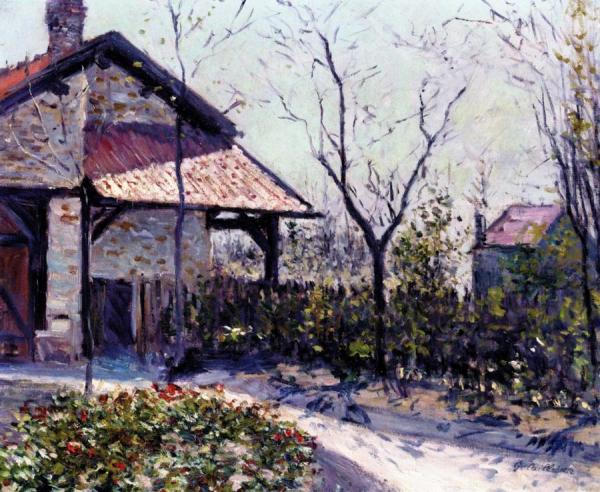 Shed In The Garden At Petit Gennevilliers by Gustave Caillebotte