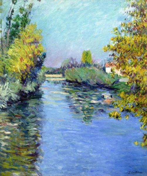 Small Arm Of The Seine, Autumn Effect by Gustave Caillebotte