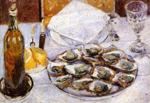Still Life With Oysters by Gustave Caillebotte