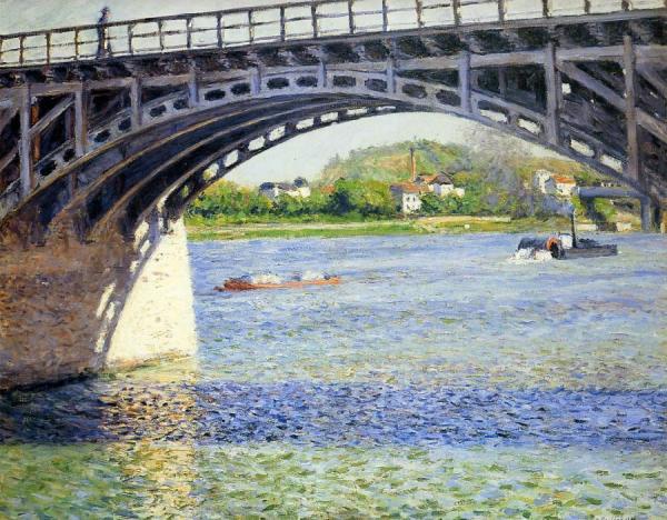 The Argenteuil Bridge And The Seine by Gustave Caillebotte