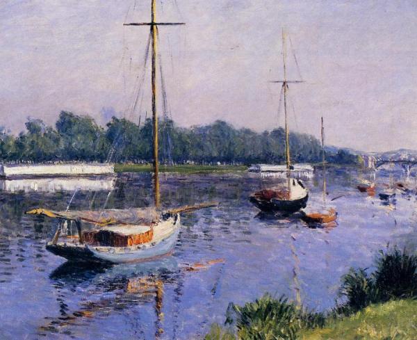 The Basin At Argenteuil by Gustave Caillebotte