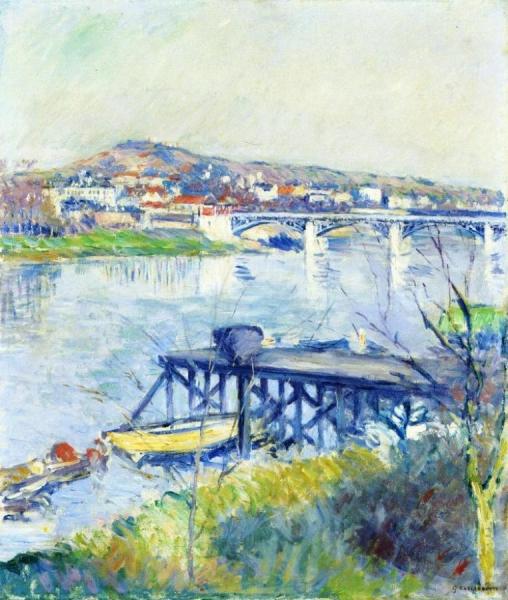 The Bridge At Argenteuil by Gustave Caillebotte
