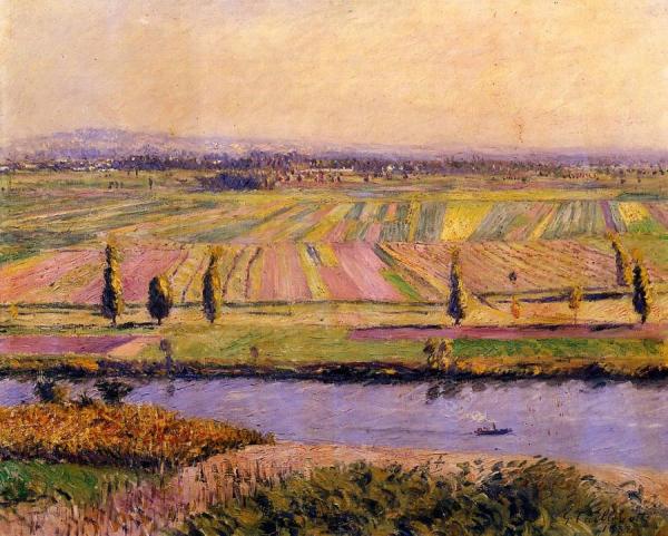 The Gennevilliers Plain, Seen From The Slopes Of Argenteuil by Gustave Caillebotte