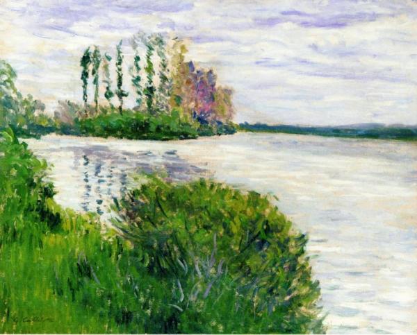The Seine And The Point Of Ile Marande by Gustave Caillebotte