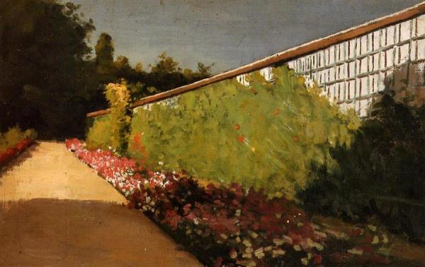 The Wall Of The Kitchen Garden, Yerres by Gustave Caillebotte