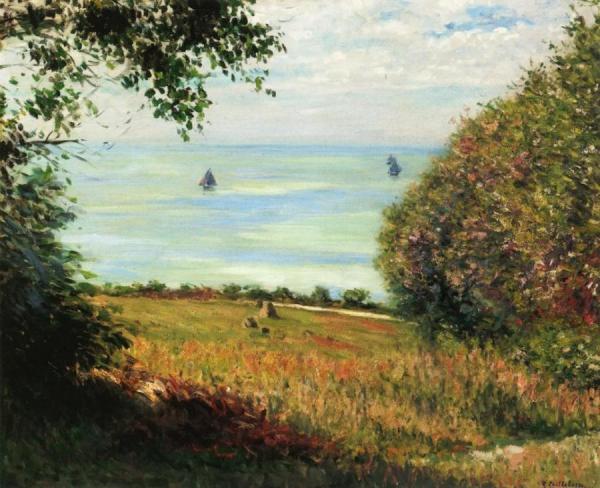 View Of The Sea From Villerville by Gustave Caillebotte
