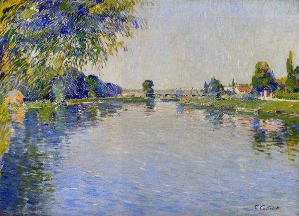Gustave Caillebotte View Of The Seine In The Direction Of The Pont De Bezons