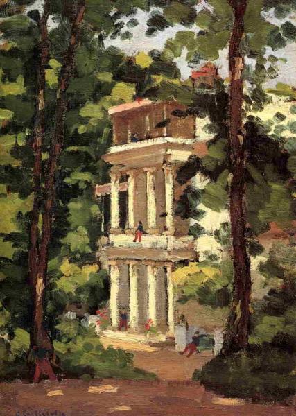 Yerres, Colonnade Of The 'casin' by Gustave Caillebotte