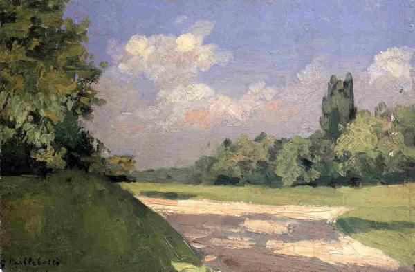 Yerres, The Lawn In The Park, Seen From A Path by Gustave Caillebotte Oil Painting Reproductions