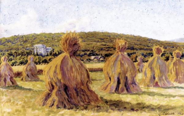 Haystacks by Gustave Cariot