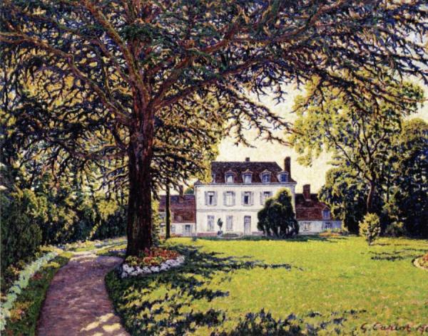 The Park Of The Chateau At Perigny by Gustave Cariot