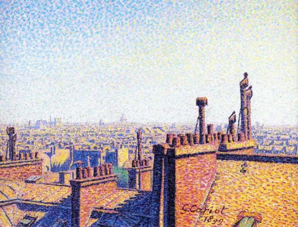 The Roofs Of Paris, Late Afternoon by Gustave Cariot