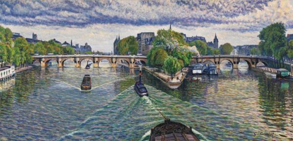 Tugboats by Gustave Cariot