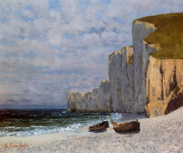 A Bay With Cliffs by Gustave Courbet