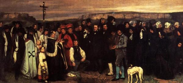 A Burial At Ornans by Gustave Courbet