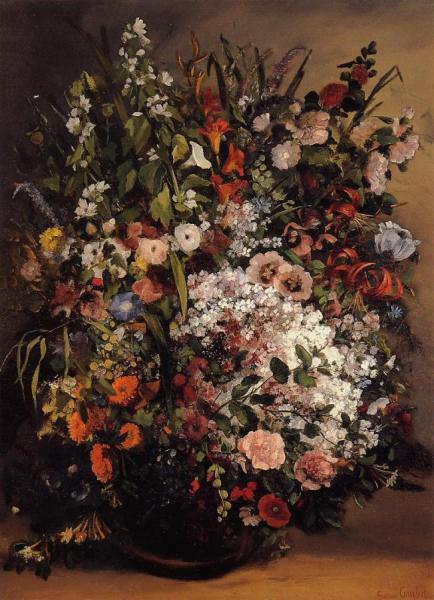 Bouquet Of Flowers by Gustave Courbet