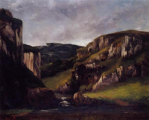 Cliffs Near Ornans by Gustave Courbet